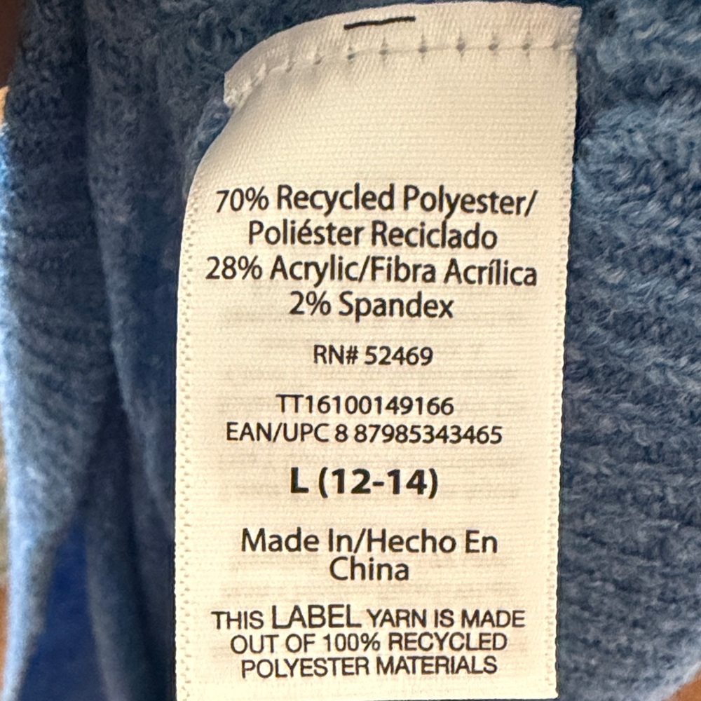 NWT Time & Tru Womens Blue Crewneck Sweater Size L Beautiful Blue Warm - Picture 14 of 14